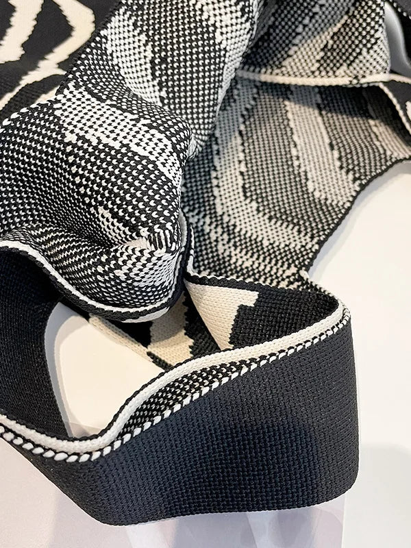 Bolsa De Tecido Em Cores Contrastantes