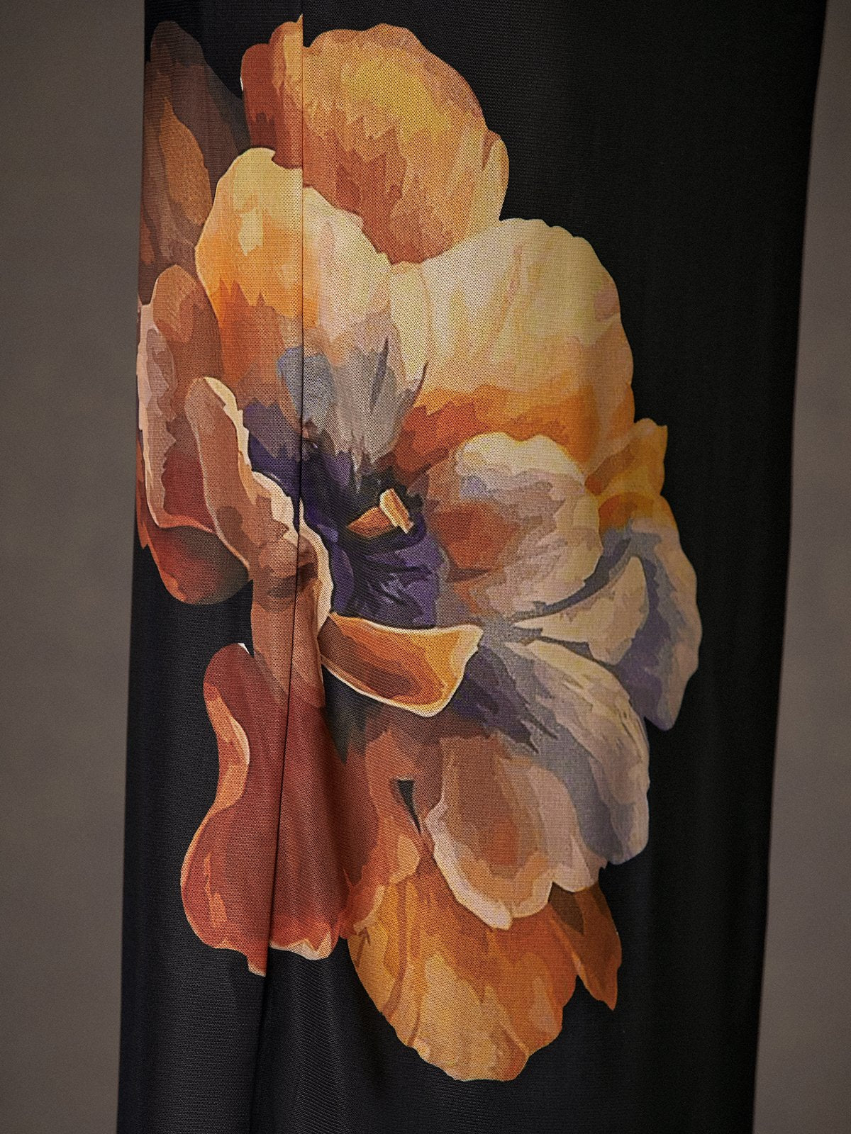 Vestido Longo Floral Básico De Alta Elasticidade
