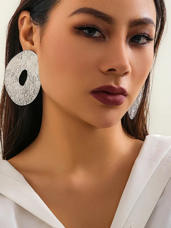 Brincos Geométricos De Cor Sólida