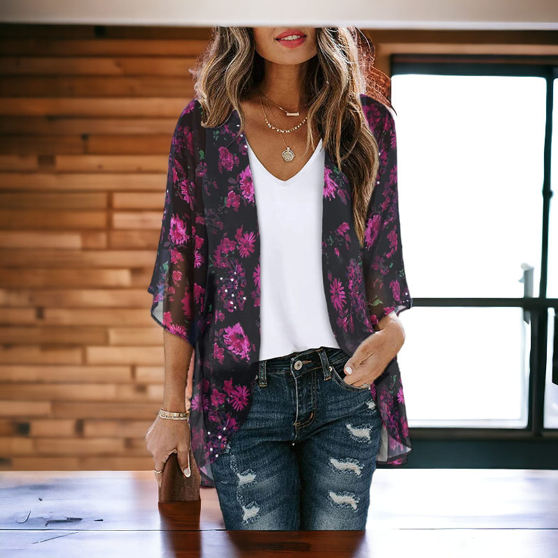 Blusa Cardigan Floral Julie