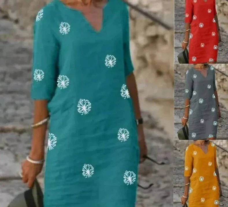 Vestido De Linho Marcela Vestuário Feminino