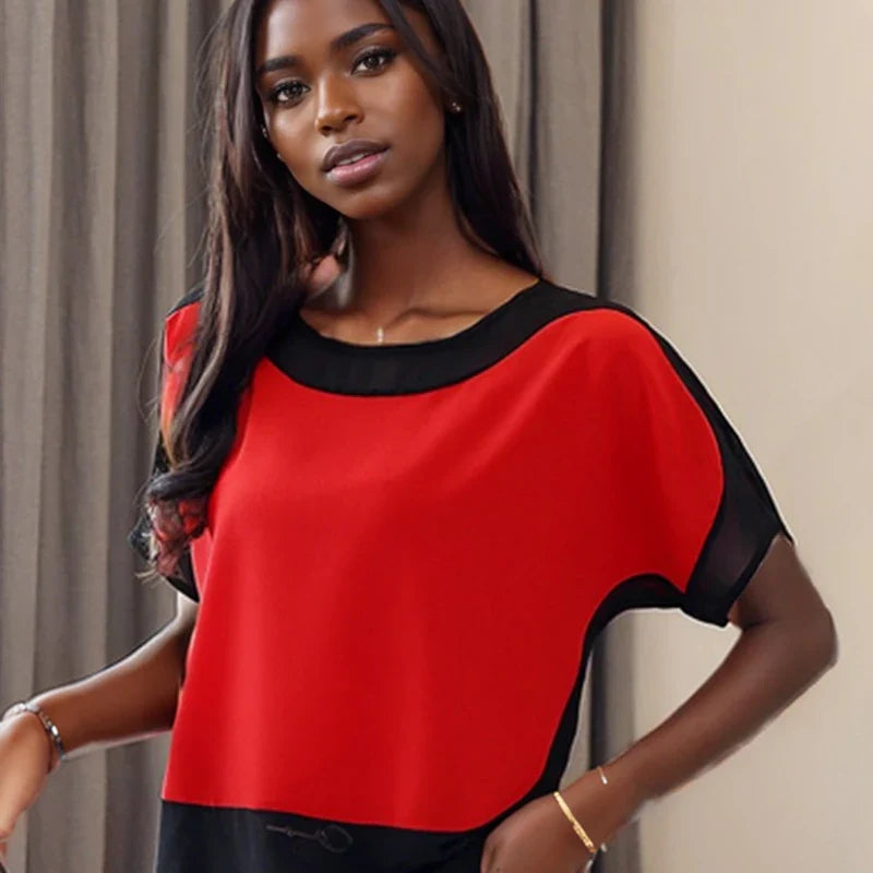 Camisa De Seda Double Vermelha / M Feminina