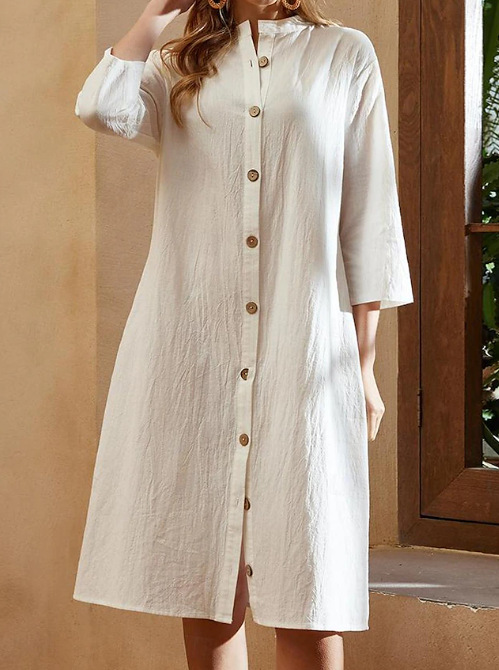 Vestido De Linho Isadora Branco / P