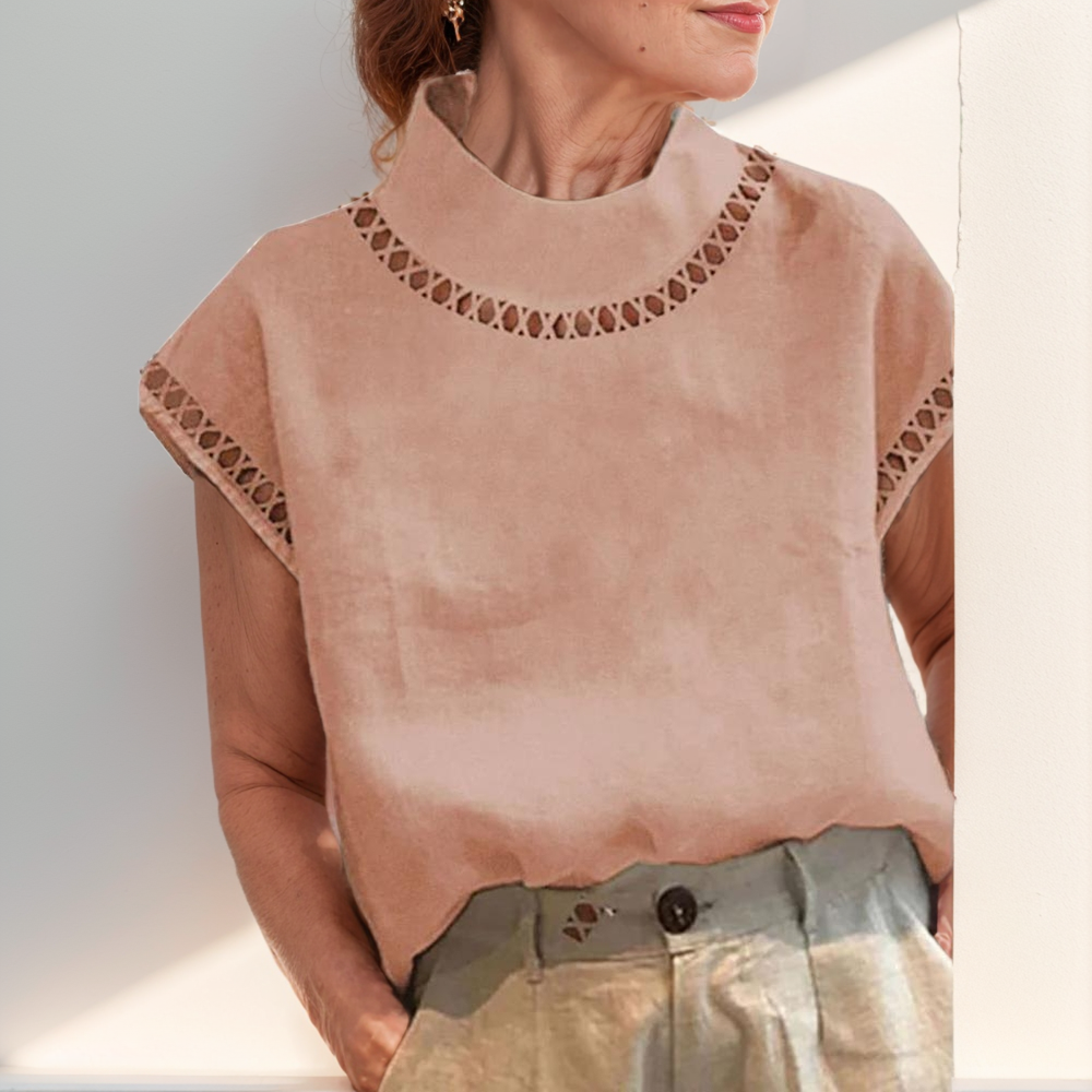 Camisa De Linho Louise Rosa / P