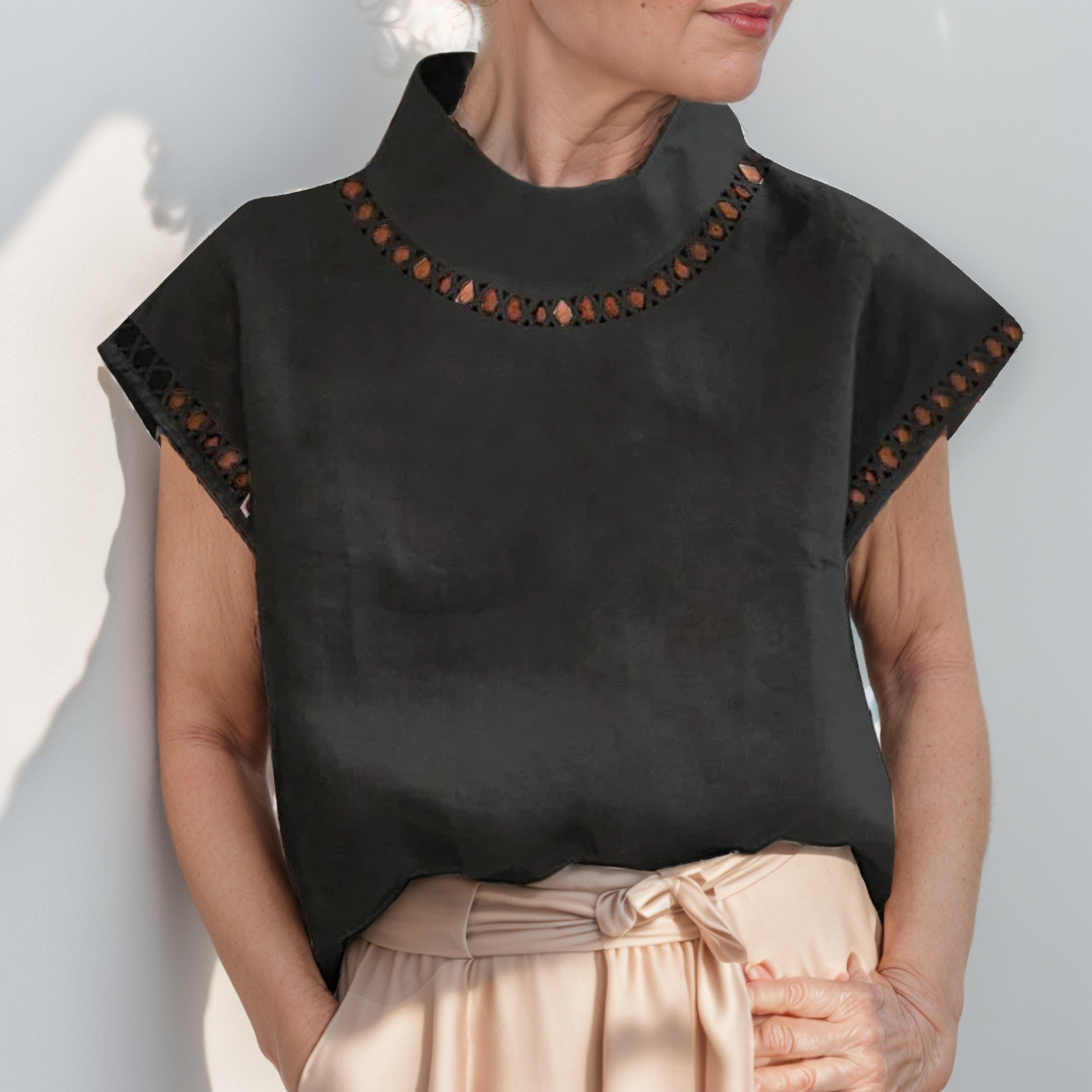 Camisa De Linho Louise Preta / P