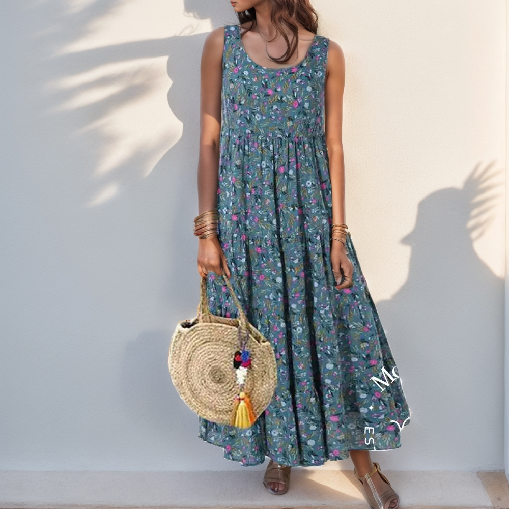 Vestido Floral Angelina Azul / P