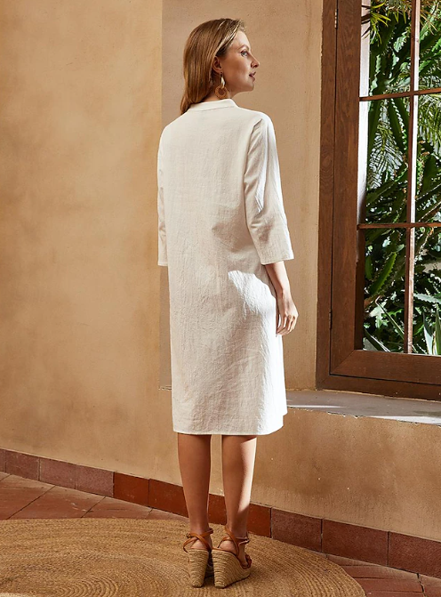 Vestido De Linho Isadora