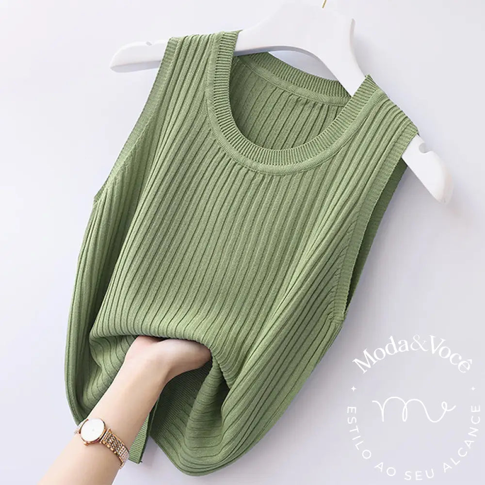 Blusa Regata Arezza Verde / Pp Camisa Feminina