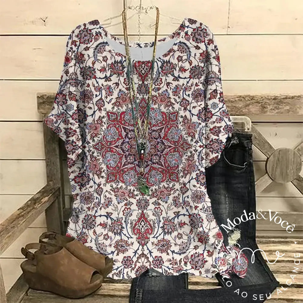 2023 New Summer 3D Flower Prin O-Neck Short Sleeve Round Neck Ladies T-Shirt Fashion Tops Casual
