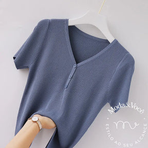 Camisa Lavínia Maísa Azul / P