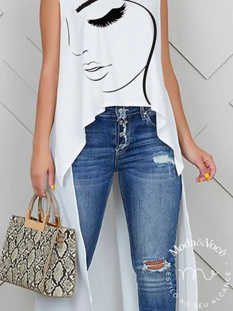 Camisa Solta Abstrata Yolanda