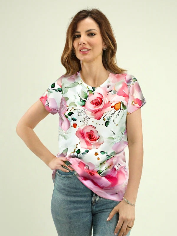 Camisa Florida Aurora Branca / Pp