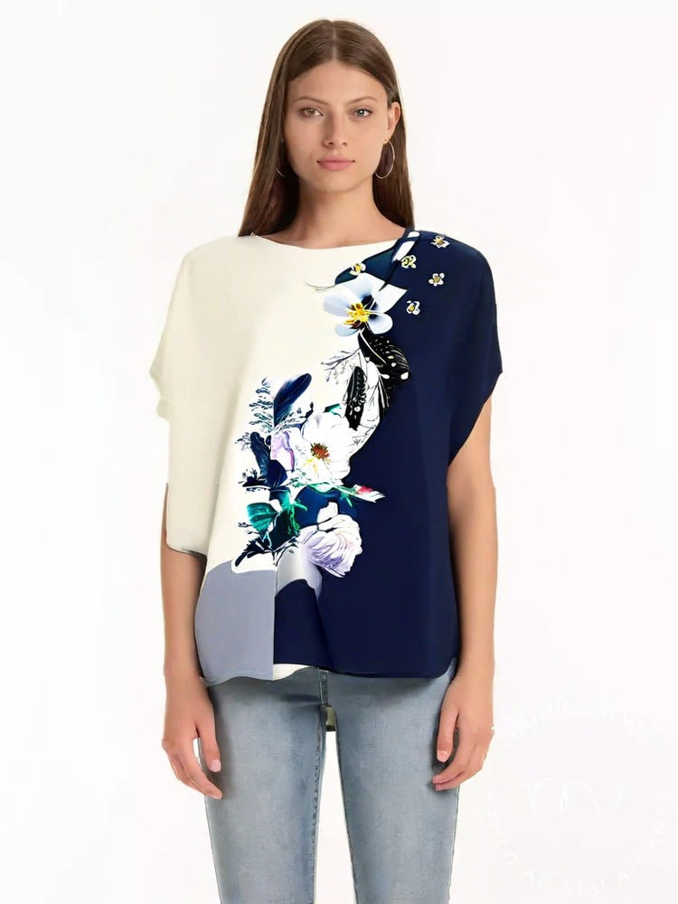 Camisa De Seda Floral Grace Feminina