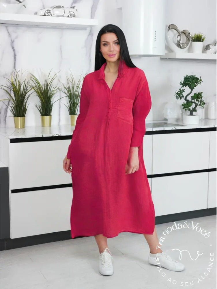 Vestido De Linho Village 18
