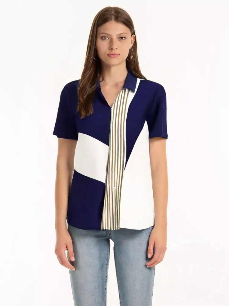 Camisa Abstrata Chicago P Feminina