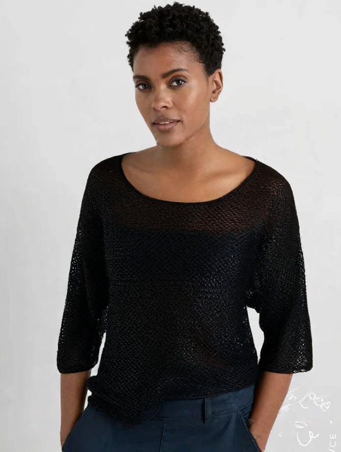 Camisa Seda Gelo Cecília Preta / P