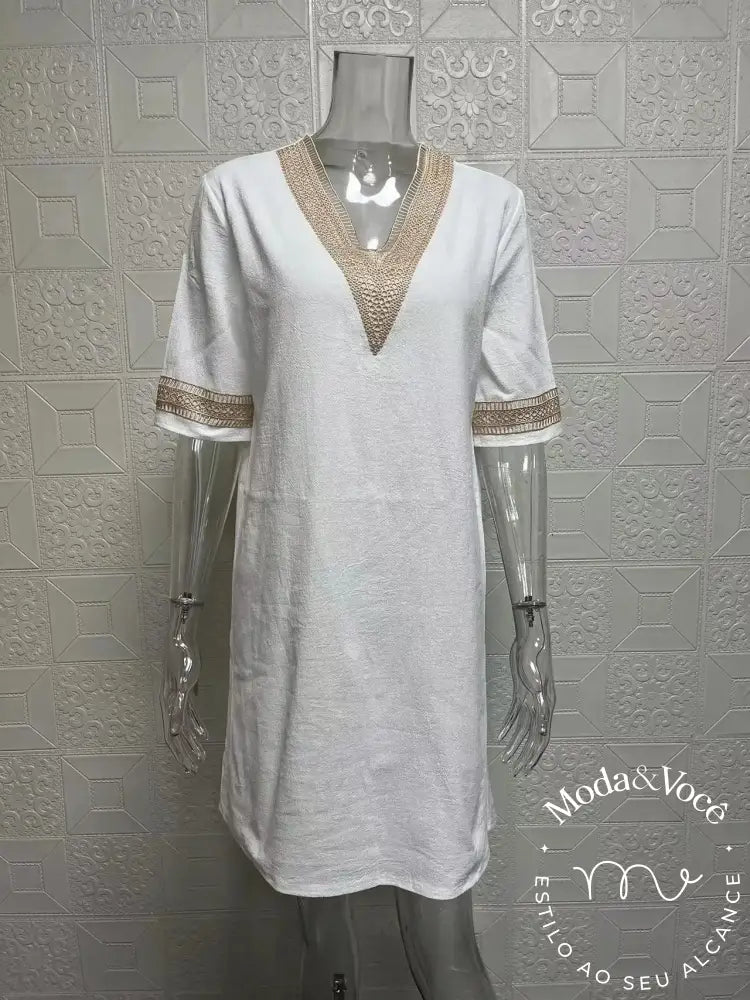 Vestido De Linho Antonella