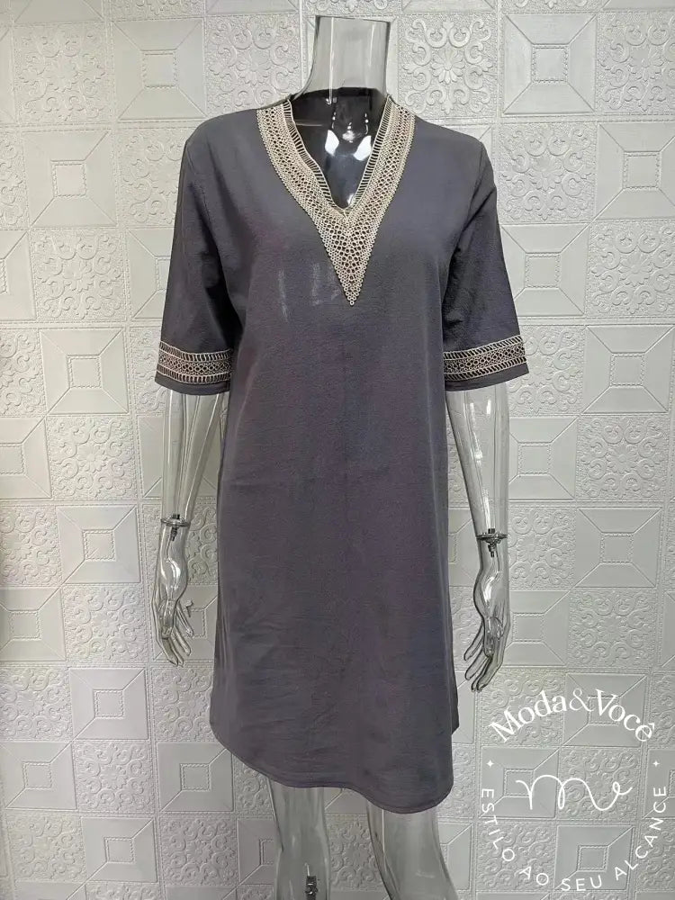 Vestido De Linho Antonella