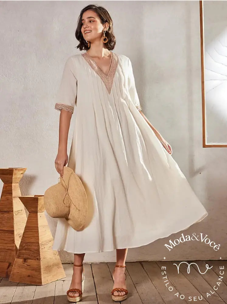 Vestido De Linho Antonella