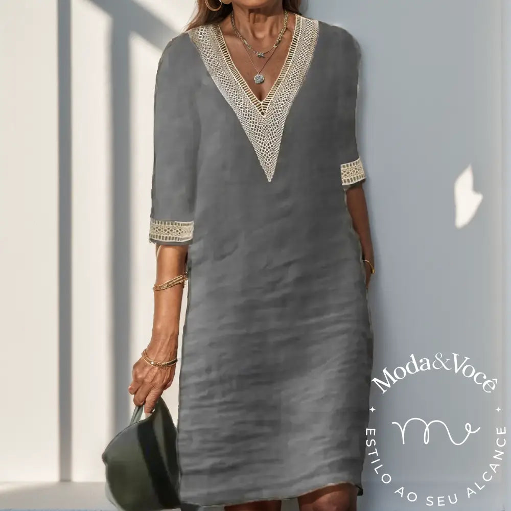 Vestido De Linho Antonella