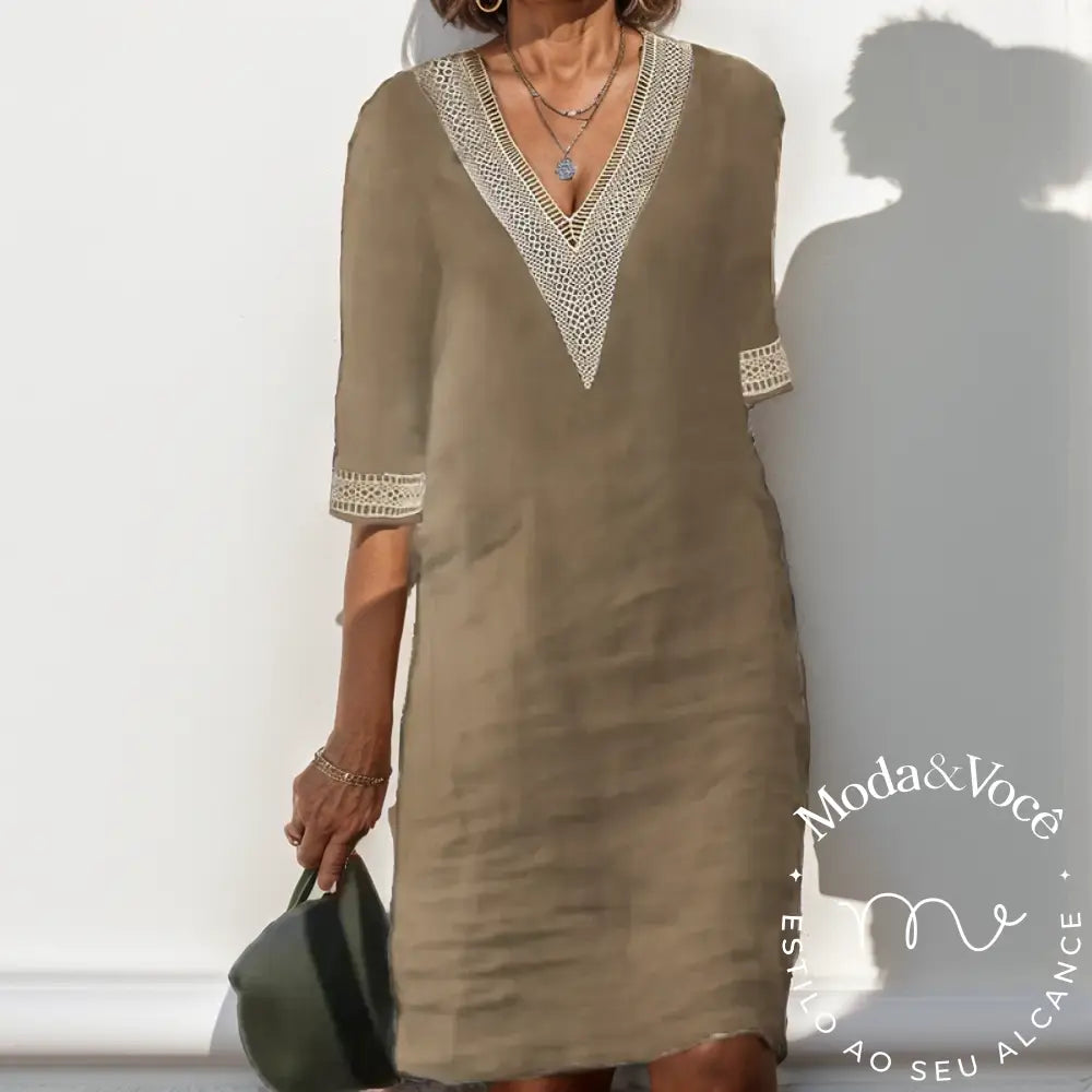 Vestido De Linho Antonella