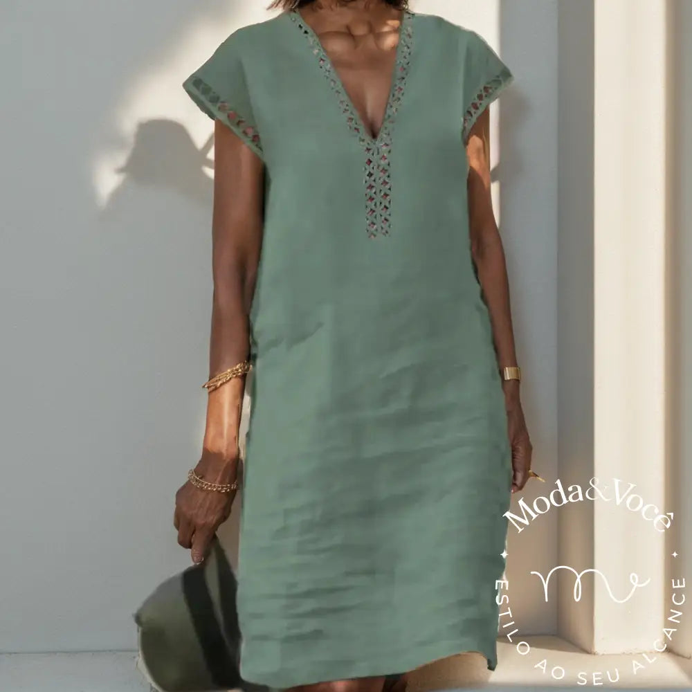 Vestido De Linho Antonella
