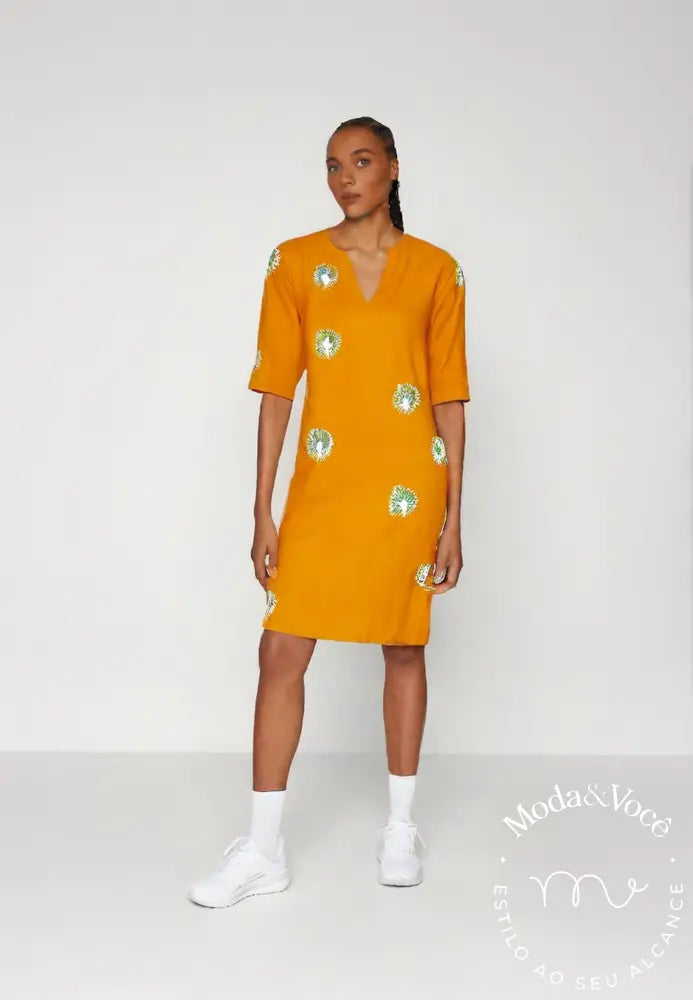 Vestido De Linho Marcela Vestuário Feminino