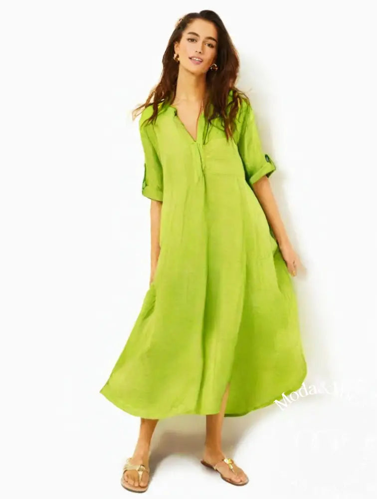 Vestido De Linho Village 18