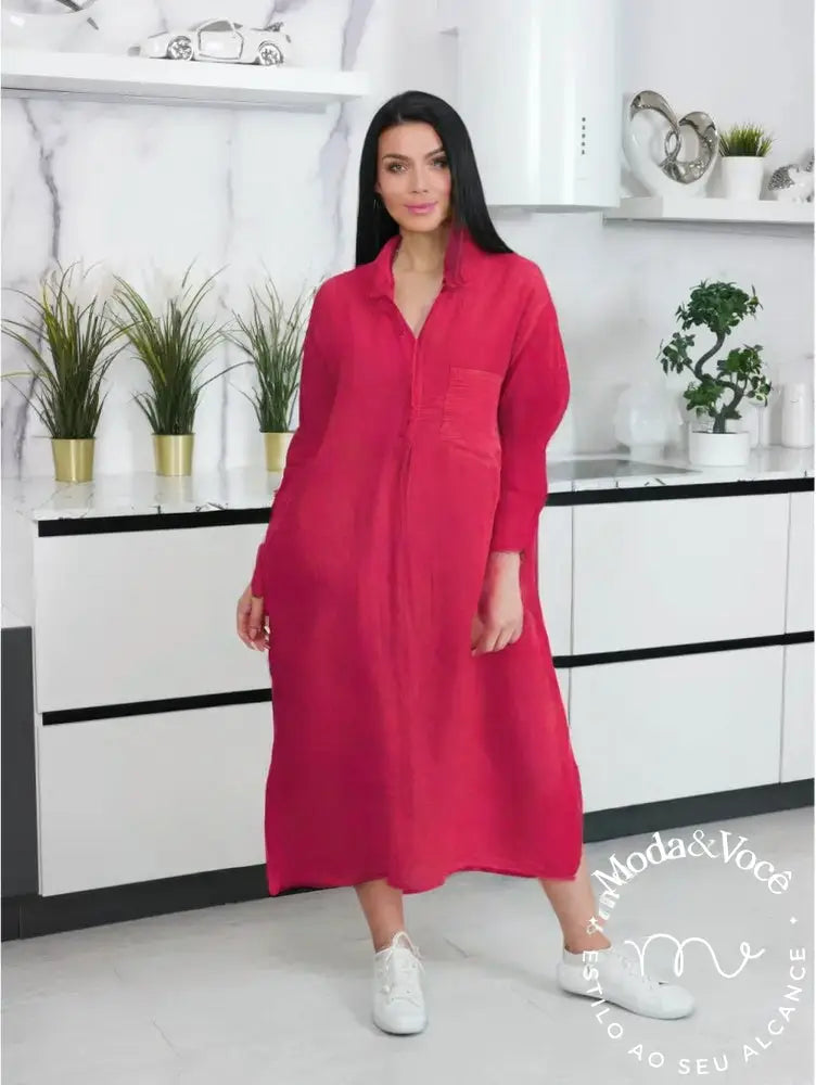Vestido De Linho Village 18