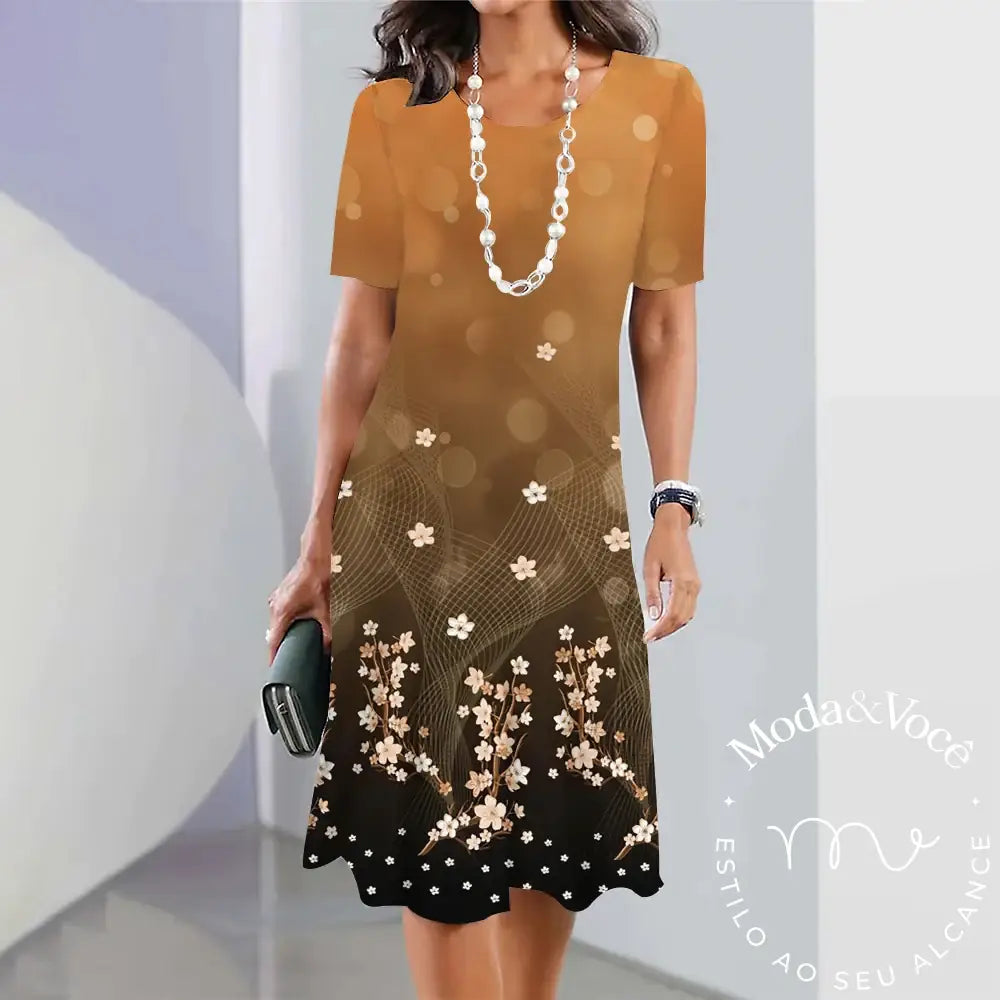 Women Summer Short Dress Festival Outfit Female 2023 Girls Fashion Pullover Floral 3D Print Elegant
