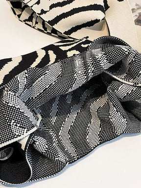 Bolsa De Tecido Em Cores Contrastantes