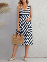 Vestido Vancouver Azul Listrado / P Feminino