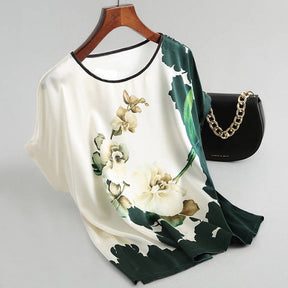 Camisa De Seda Floral Grace 1 / M Feminina