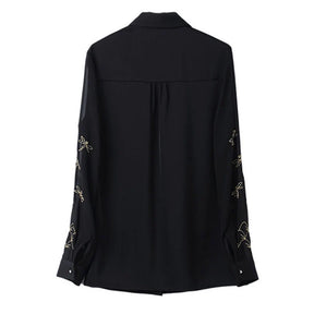Camisa Com Renda E Bordado Uyara