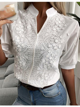 Camisa Bordada Valentina Floral Branca / P Feminina