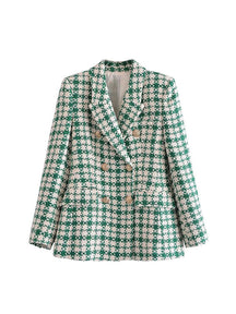 Blazer Marília Gabriela Verde/Branco / Pp