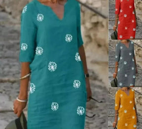 Vestido De Linho Marcela Vestuário Feminino