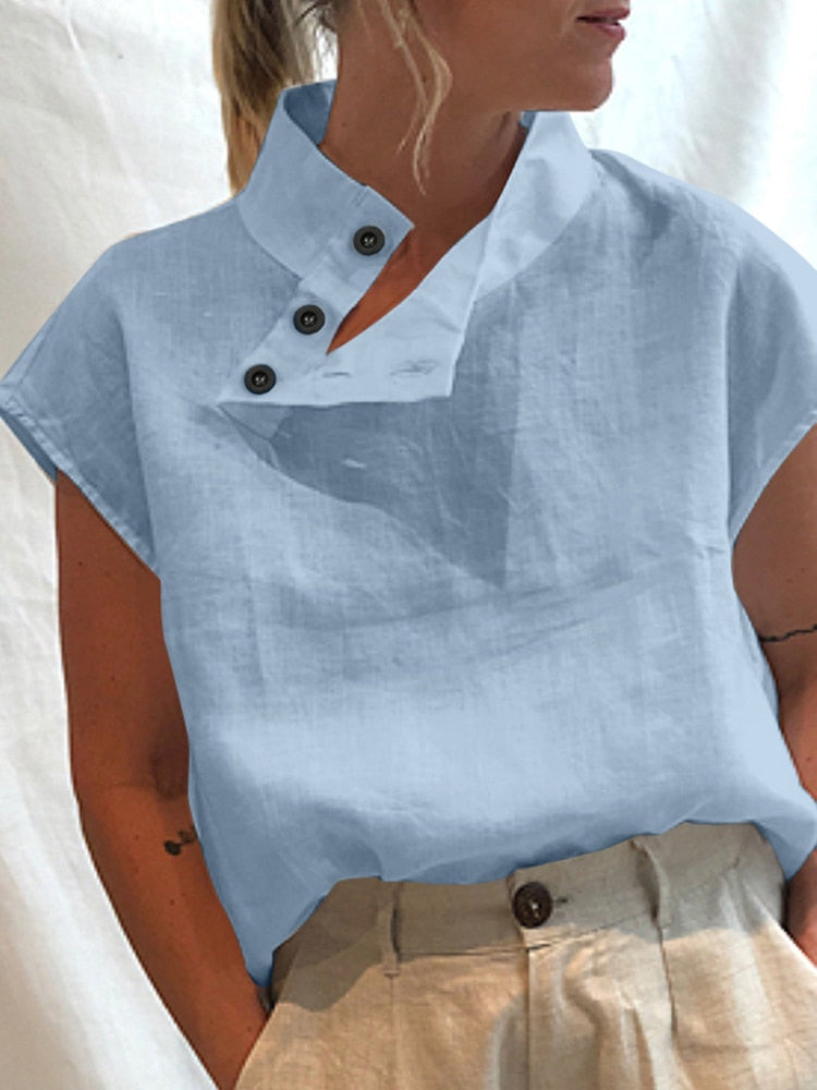 Camisa Budapeste Azul / P Feminina