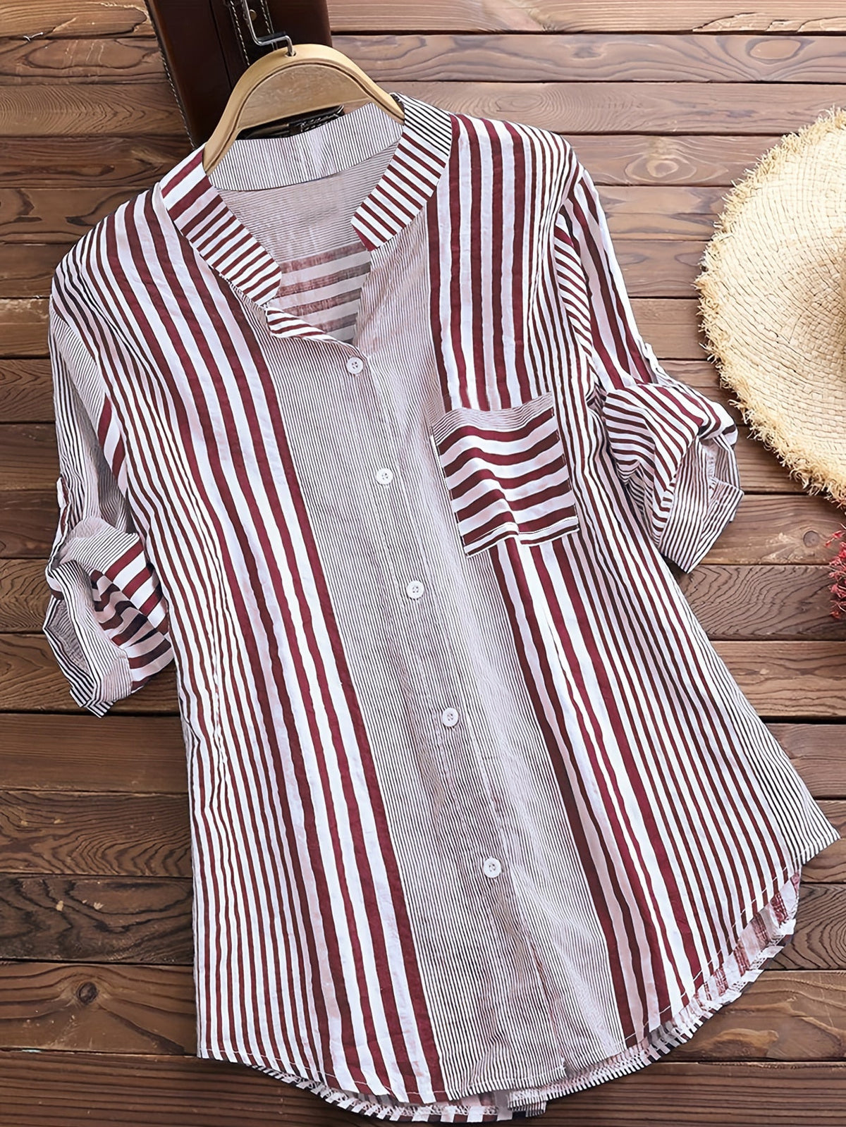 Camisa De Linho Maria Júlia Vermelha / P