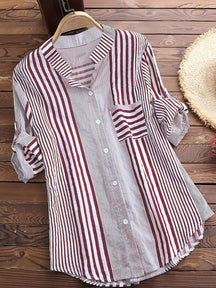 Camisa De Linho Maria Júlia Vermelha / P