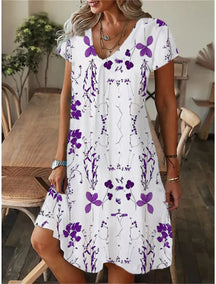 Vestido Floral Clarice Roxo / P