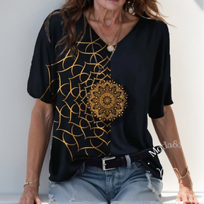 Camisa Abstrata Sunshine Clarice Preta / P