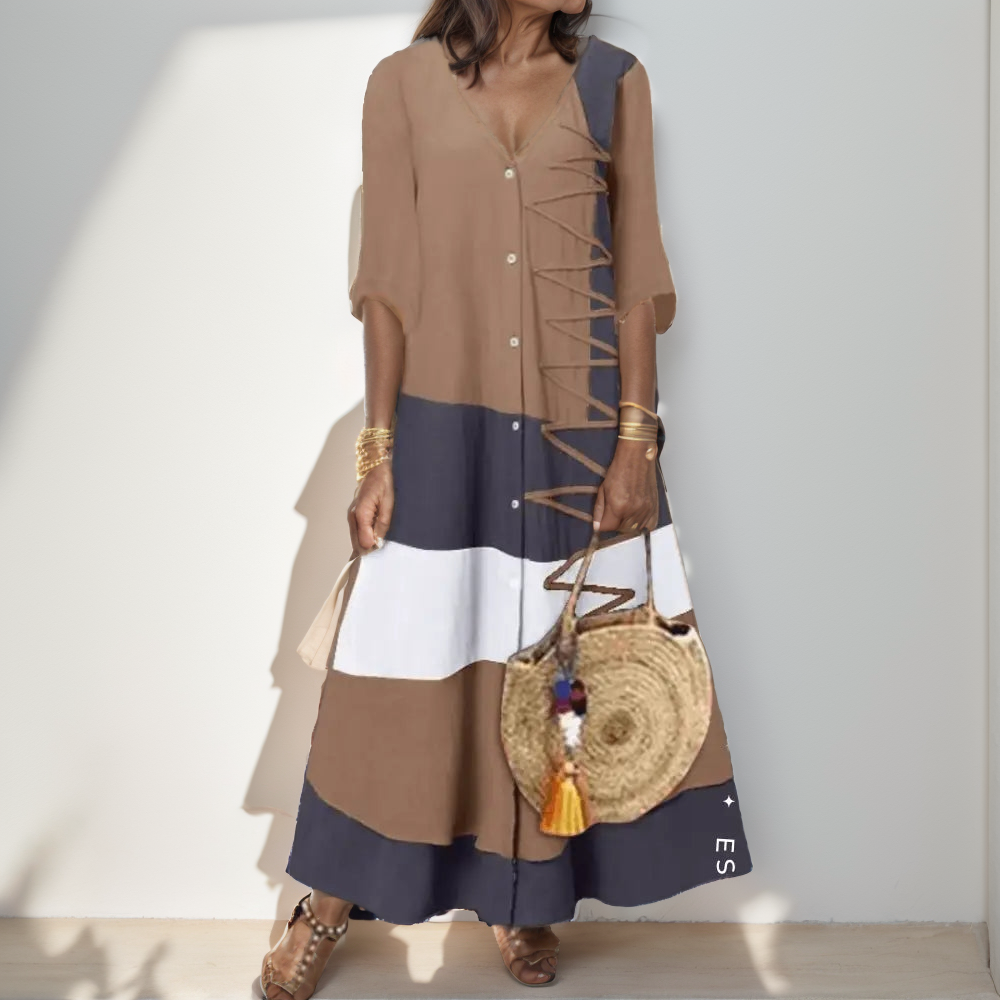 Vestido De Algodão Casual Mallorca