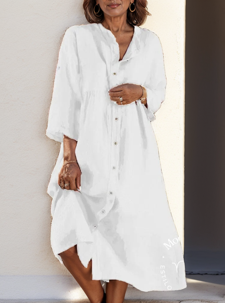 Vestido De Linho Seul Branco / P