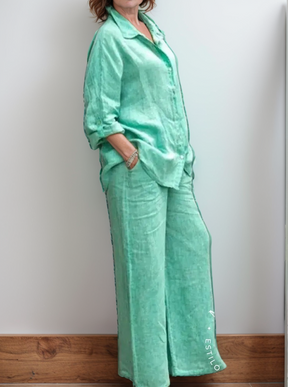 Conjunto De Linho Alexia Verde / P