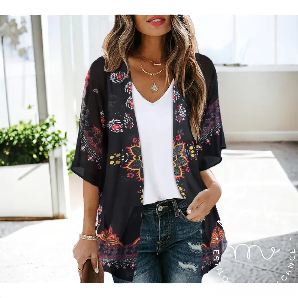 Blusa Cardigan Floral Julie 2 / P