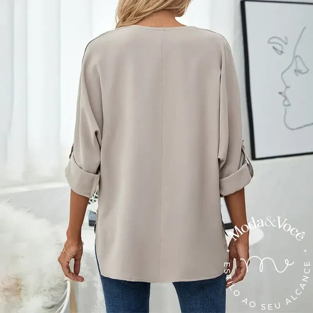 Solid Casual Loose Blouses For Women Fashion 2023 Autumn Vintage Women’s Oversized Shirts And