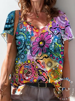 Camisa Anabele Colorida / P Feminina