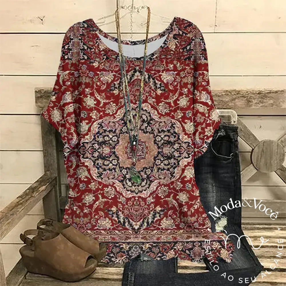 2023 New Summer 3D Flower Prin O-Neck Short Sleeve Round Neck Ladies T-Shirt Fashion Tops Casual