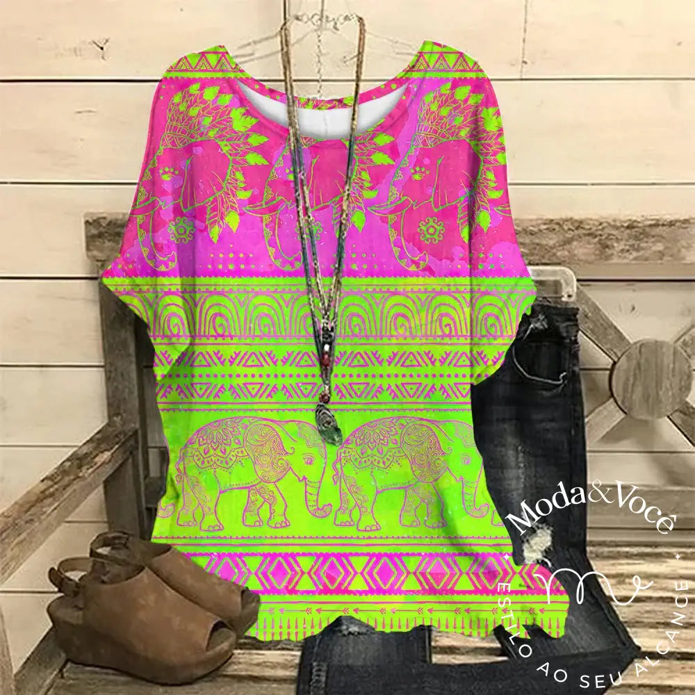 2023 New Summer 3D Flower Prin O-Neck Short Sleeve Round Neck Ladies T-Shirt Fashion Tops Casual